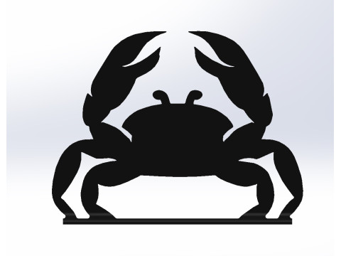 Crab Silhouette Napkin Stand 3D-printmodel