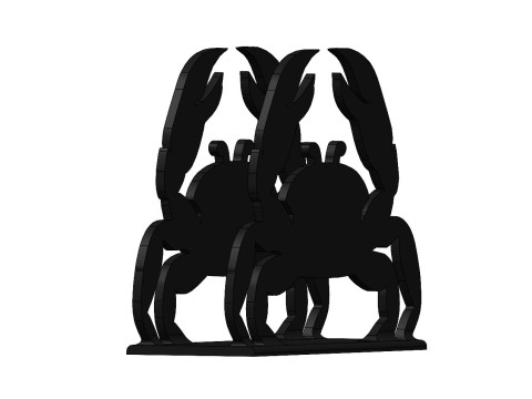 Crab Silhouette Napkin Stand 3D Baskı Modeli
