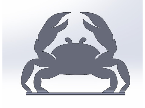 Crab Silhouette Napkin Stand 3D Baskı Modeli