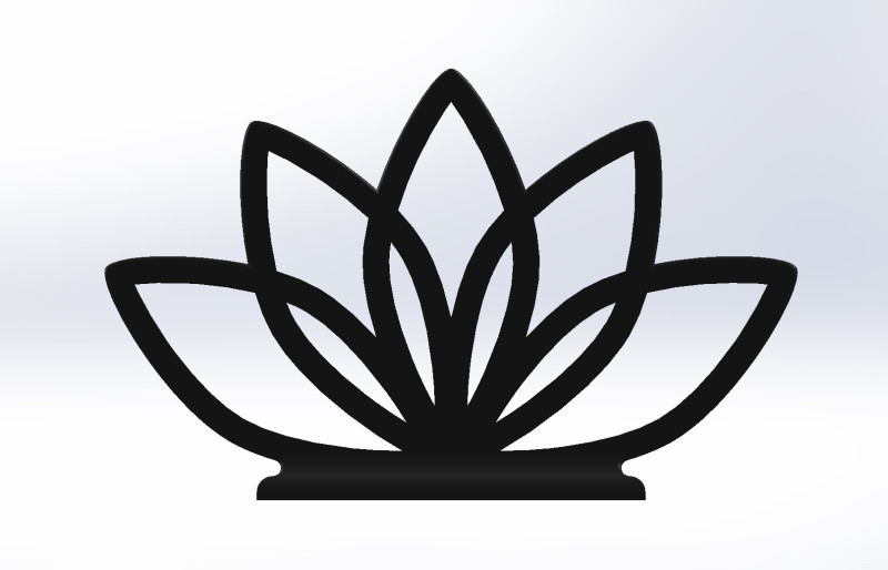 Elegant Lotus Napkin Holder 3D Baskı Modeli .c4d .max .obj .3ds .fbx .stl .blend