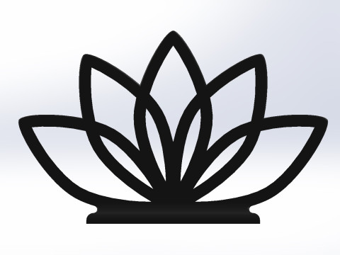 Elegant Lotus Napkin Holder 3D-printmodel