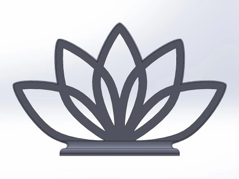 Elegant Lotus Napkin Holder 3D Print Model