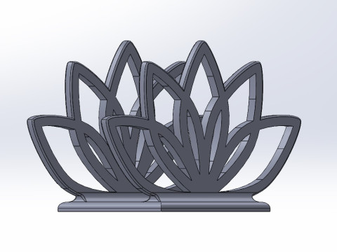 Elegant Lotus Napkin Holder 3D Baskı Modeli