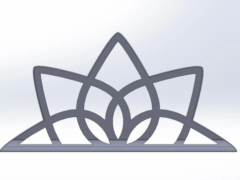 Lotus Grace Napkin Stand 3D Print Model
