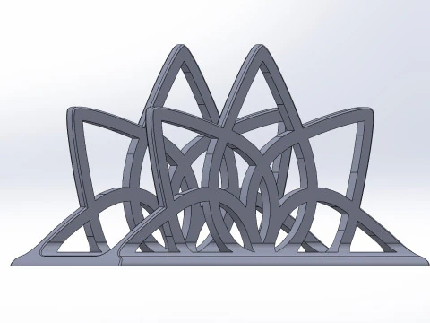 Lotus Grace Napkin Stand 3D Print Model