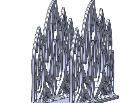 Napkin holder FLAME Modello di stampa 3D