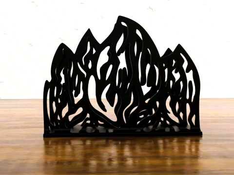 Napkin holder FLAME 3D Print Model