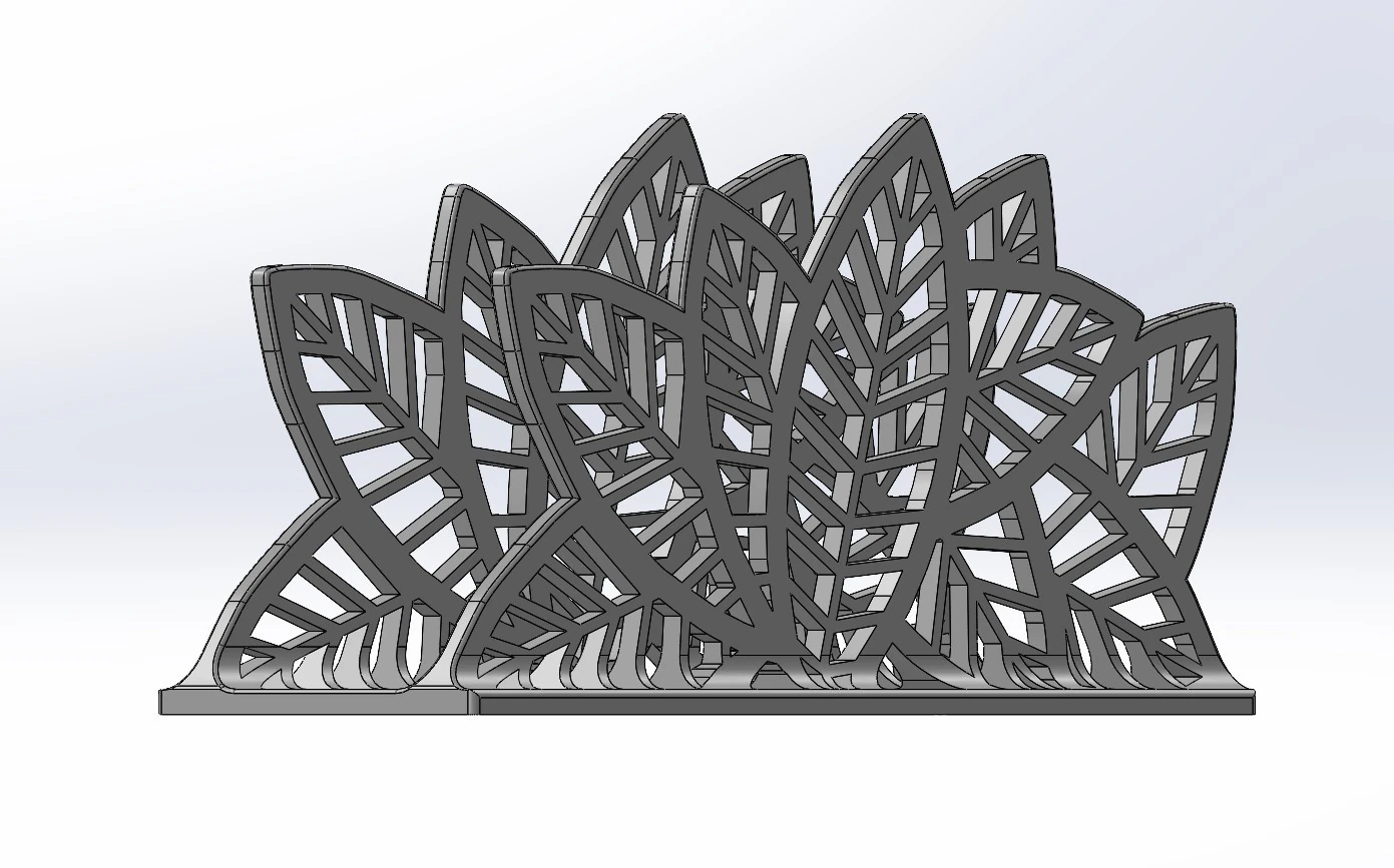 Leaf-Themed Napkin Holder 3D Print Model .c4d .max .obj .3ds .fbx .stl .blend 