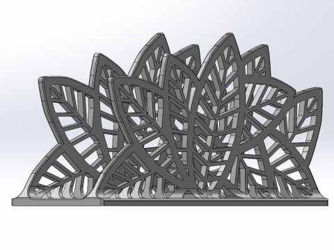 Leaf-Themed Napkin Holder 3D-printmodel