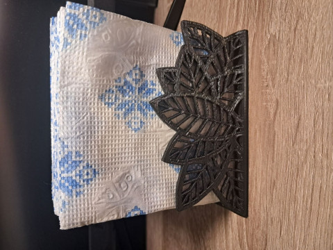 Leaf-Themed Napkin Holder 3D Print Model