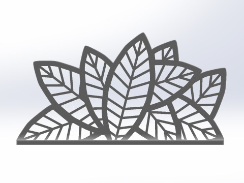 Leaf-Themed Napkin Holder 3D Print Model