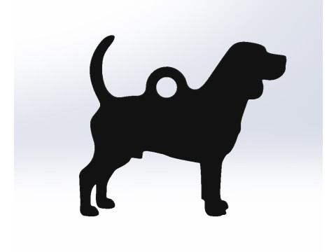 Beagle keychain 3D Baskı Modeli