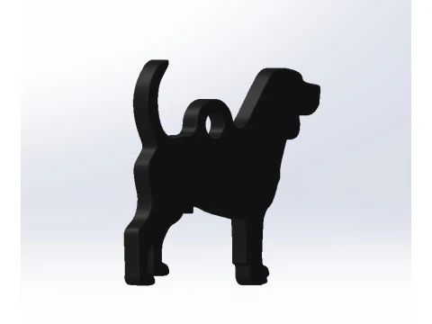 Beagle keychain 3D Print Model