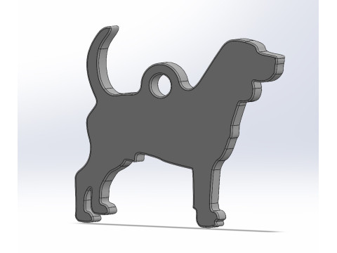 Beagle keychain 3D Baskı Modeli