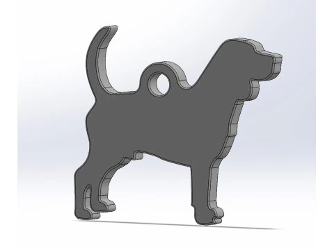 Beagle keychain 3D Print Model