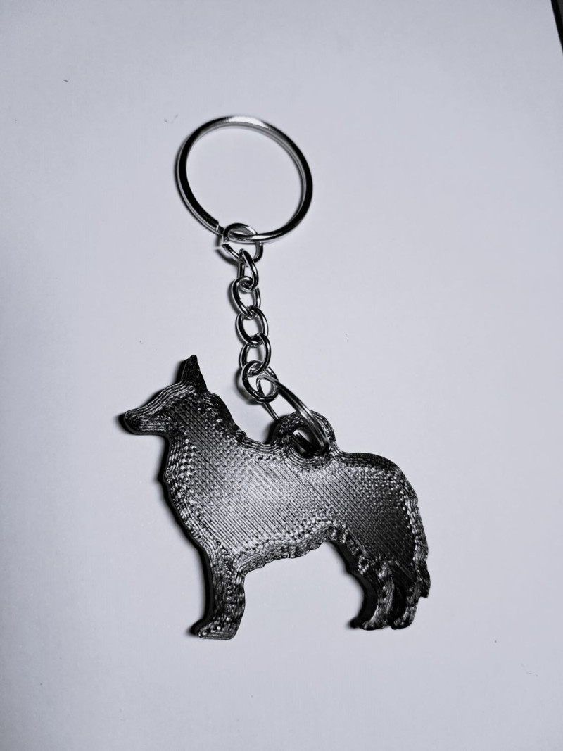 Border collie keychain 3D प्रिंट मॉडल .c4d .max .obj .3ds .fbx .stl .blend