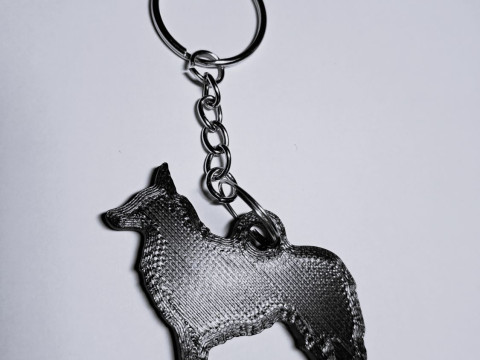 Border collie keychain 3D Print Model