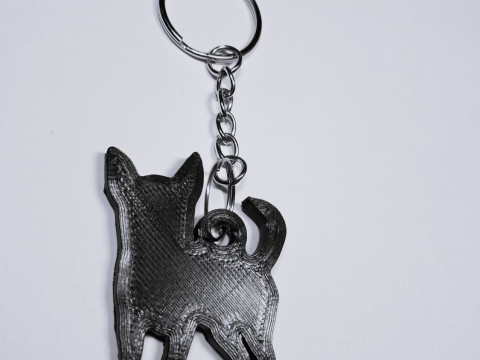 Chihuahua silhouette keychain 3D Print Model