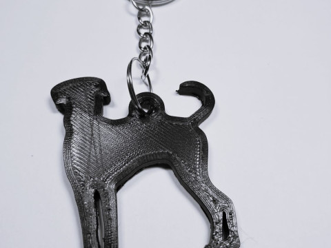 Dalmatian silhouette keychain 3D Принт Модель