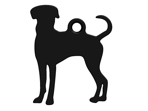 Dalmatian silhouette keychain Modelo de impresión 3D