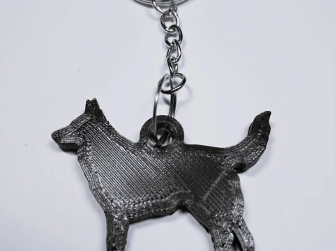 German Shepherd keychain 3D Print Model