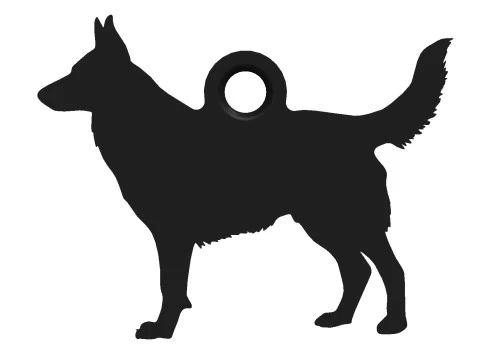 German Shepherd keychain 3D Print Model