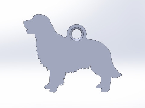 Golden Labrador Retriever keychain Modello di stampa 3D