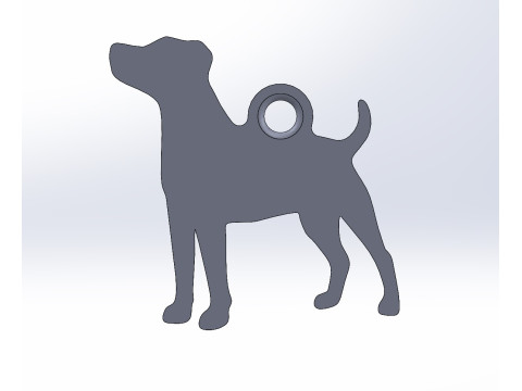 Jack Russell Terrier keychain Model do druku 3D