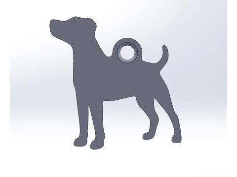Jack Russell Terrier keychain 3D Print Model