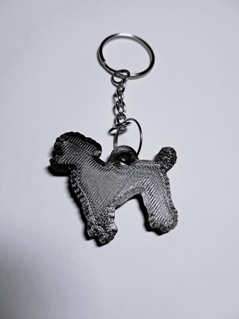 Miniature Poodle keychain Modelo de Impressão 3D .c4d .max .obj .3ds .fbx .stl .blend