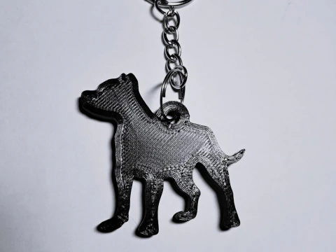 Pitbull keychain 3D Print Model
