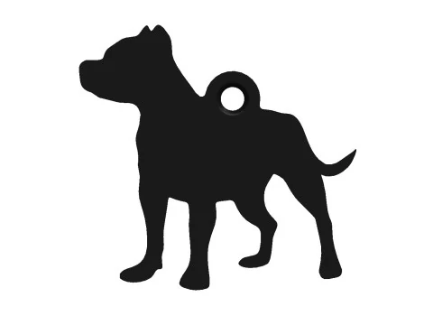 Pitbull keychain 3D Print Model