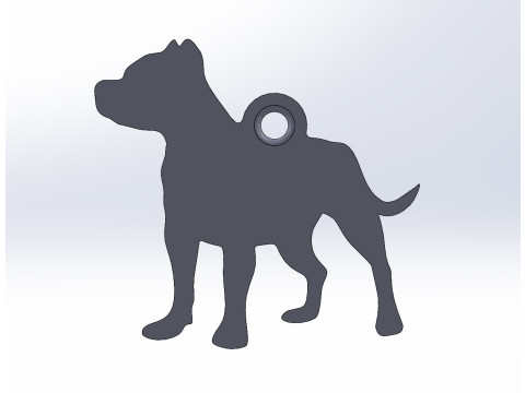 Pitbull keychain 3D Принт Модель