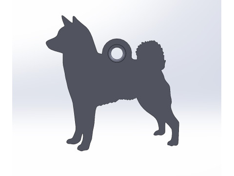 Shiba Inu keychain 3D 프린트 모델