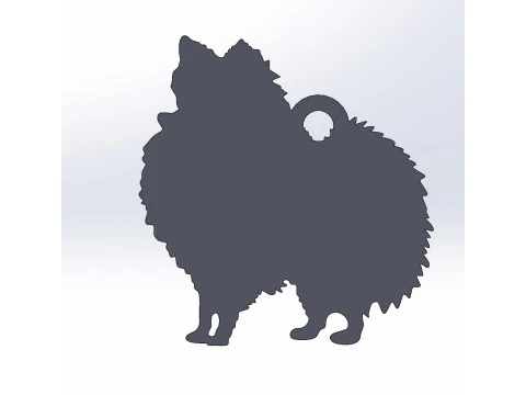 Pomeranian keychain 3D Print Model