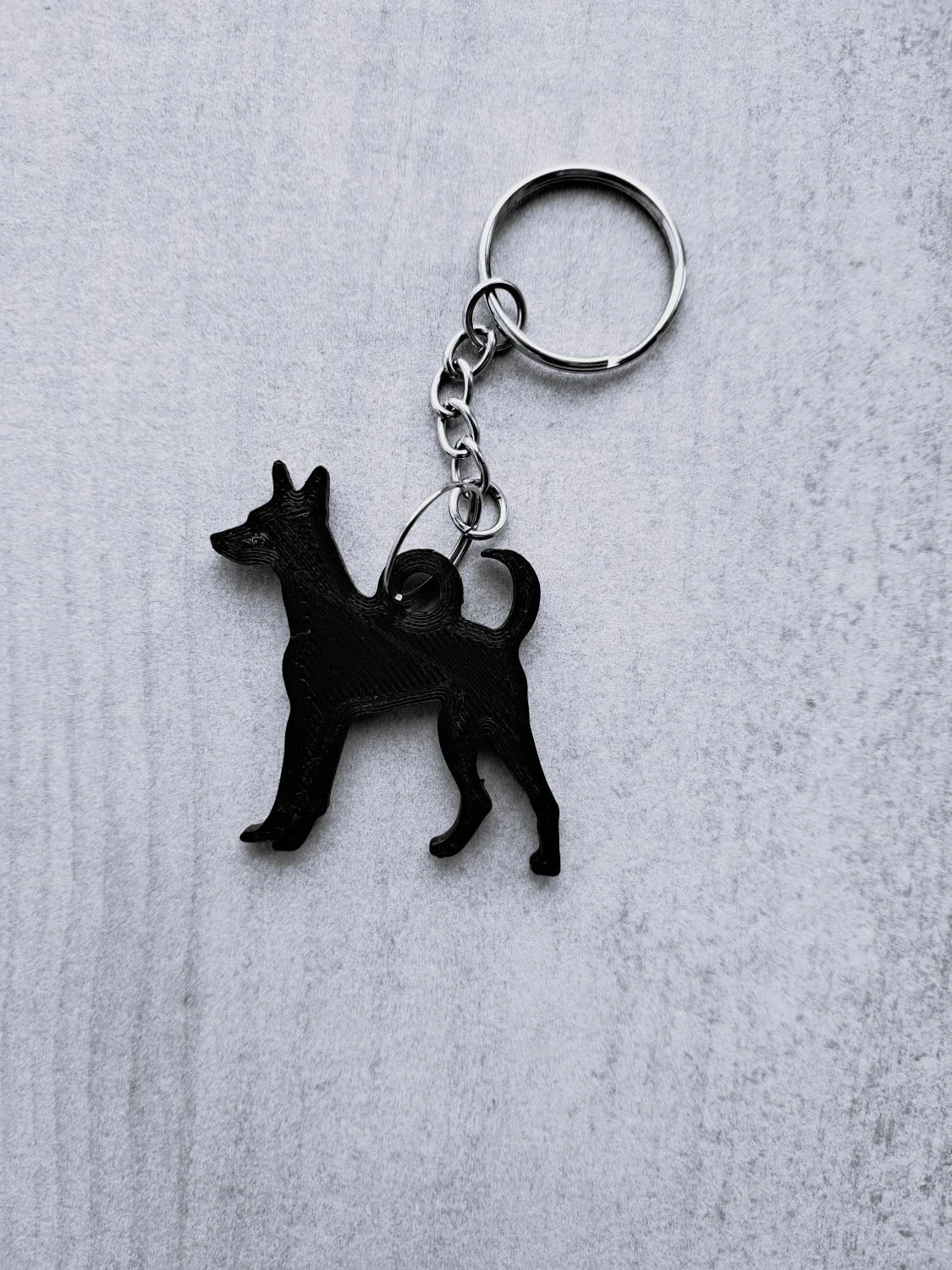 Basenji keychain 3D Print Model .c4d .max .obj .3ds .fbx .stl .blend 