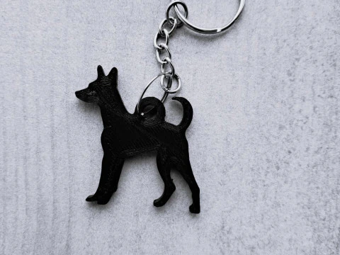 Basenji keychain 3D Print Model