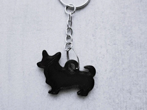 Corgi keychain 3D Print Model