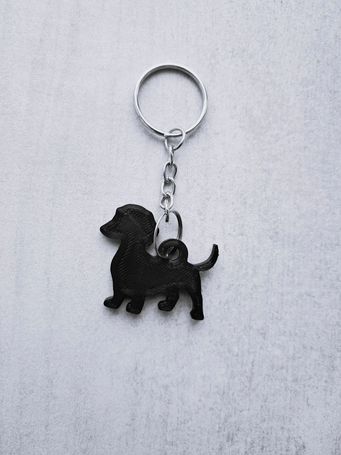 Dachshund keychain 3D Print Model .c4d .max .obj .3ds .fbx .stl .blend 