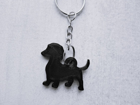 Dachshund keychain 3D Print Model