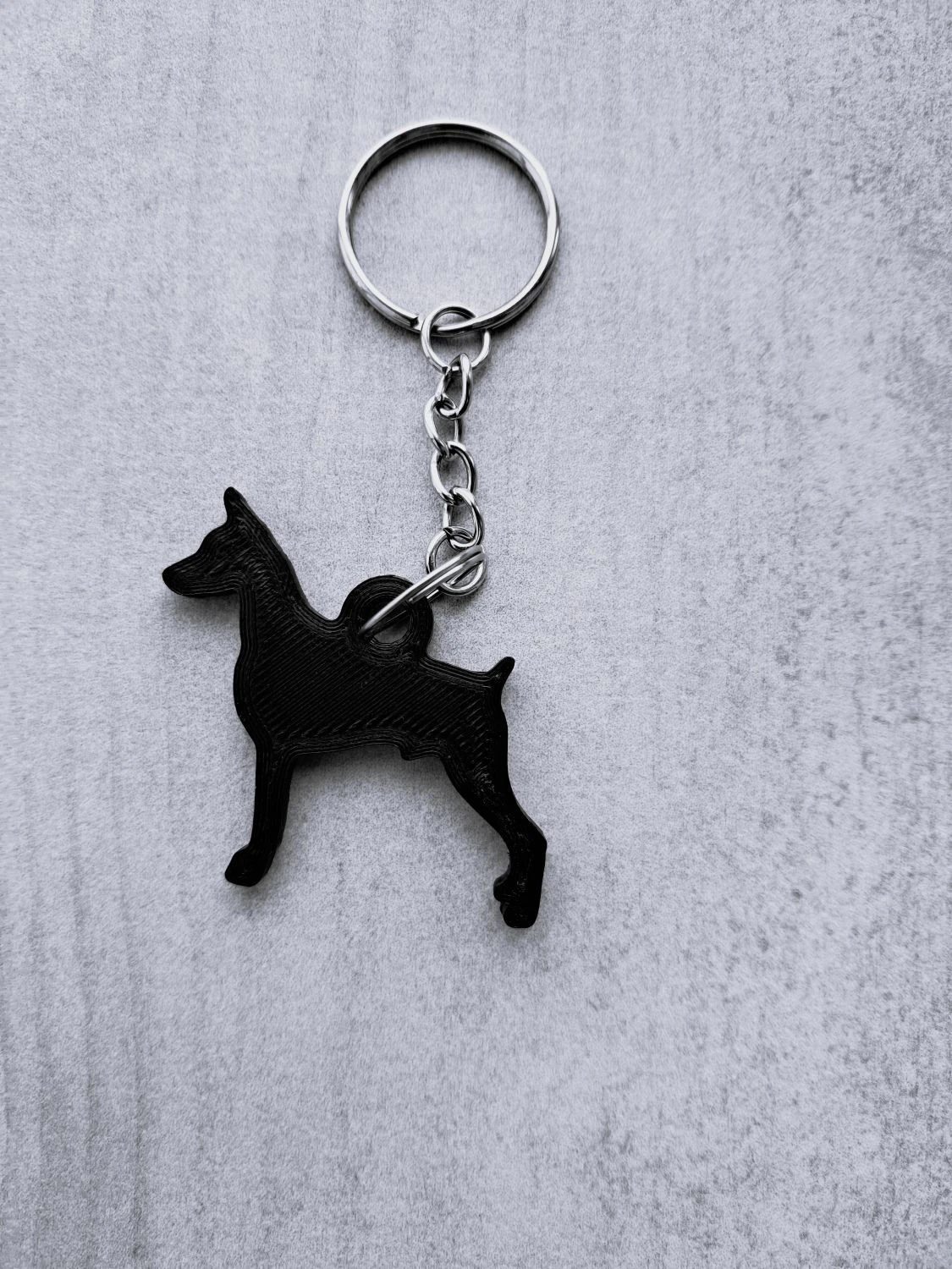 Doberman Pinscher keychain 3D Print Model .c4d .max .obj .3ds .fbx .stl .blend 