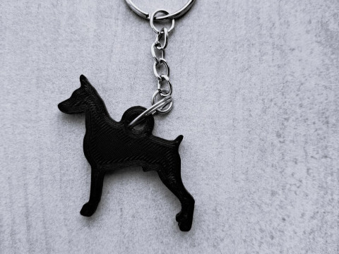Doberman Pinscher keychain 3D 打印模型