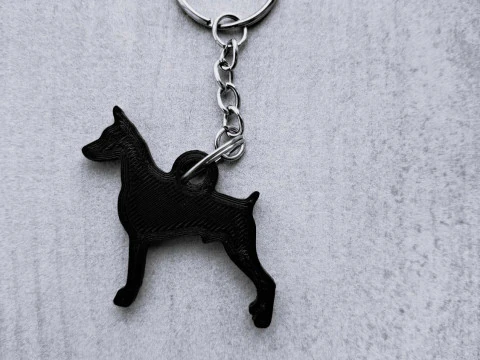 Doberman Pinscher anahtarlık 3D Baskı Modeli