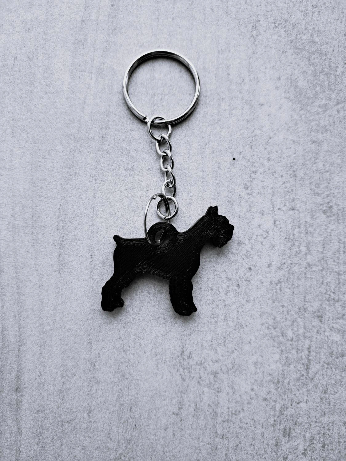 Schnauzer keychain 3D Print Model .c4d .max .obj .3ds .fbx .stl .blend 