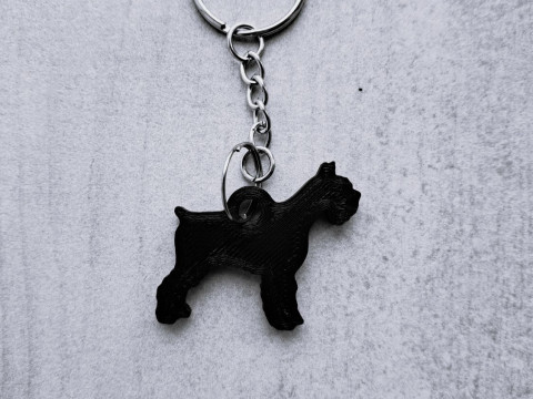 Schnauzer keychain 3D प्रिंट मॉडल