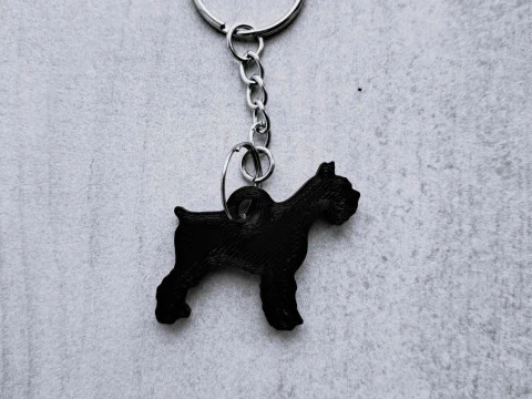 Portachiavi Schnauzer Modello di stampa 3D