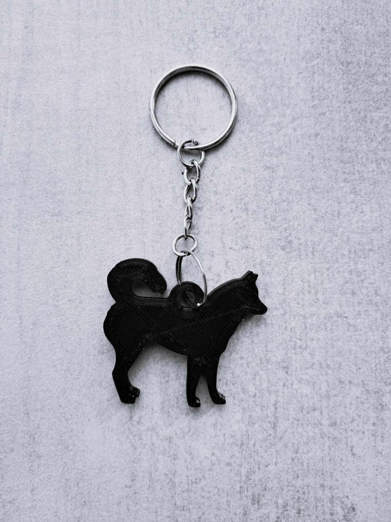 Siberian Husky keychain Modelo de impresión 3D .c4d .max .obj .3ds .fbx .stl .blend