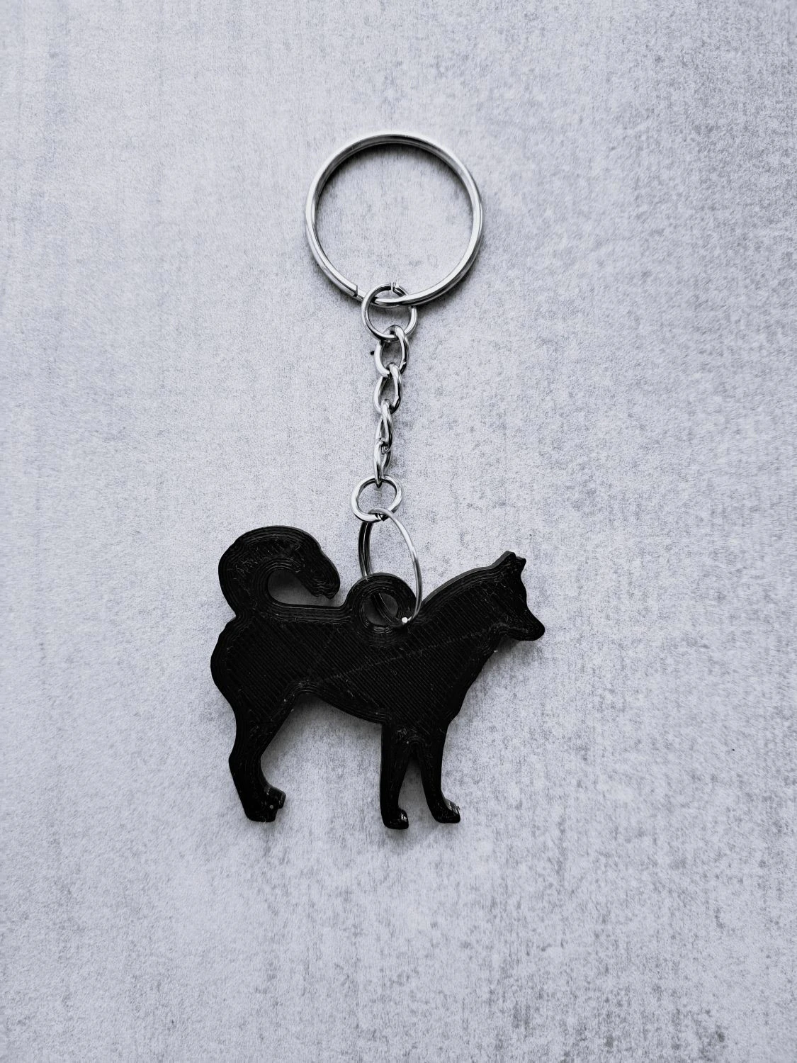 Siberian Husky keychain 3D Print Model .c4d .max .obj .3ds .fbx .stl .blend 