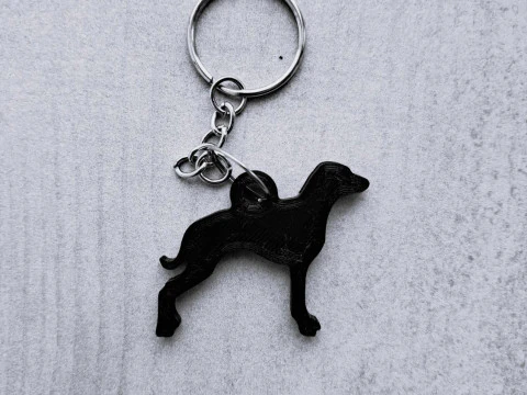 Porte-cl&eacute;s Braque de Weimar Modèles 3D en vedette