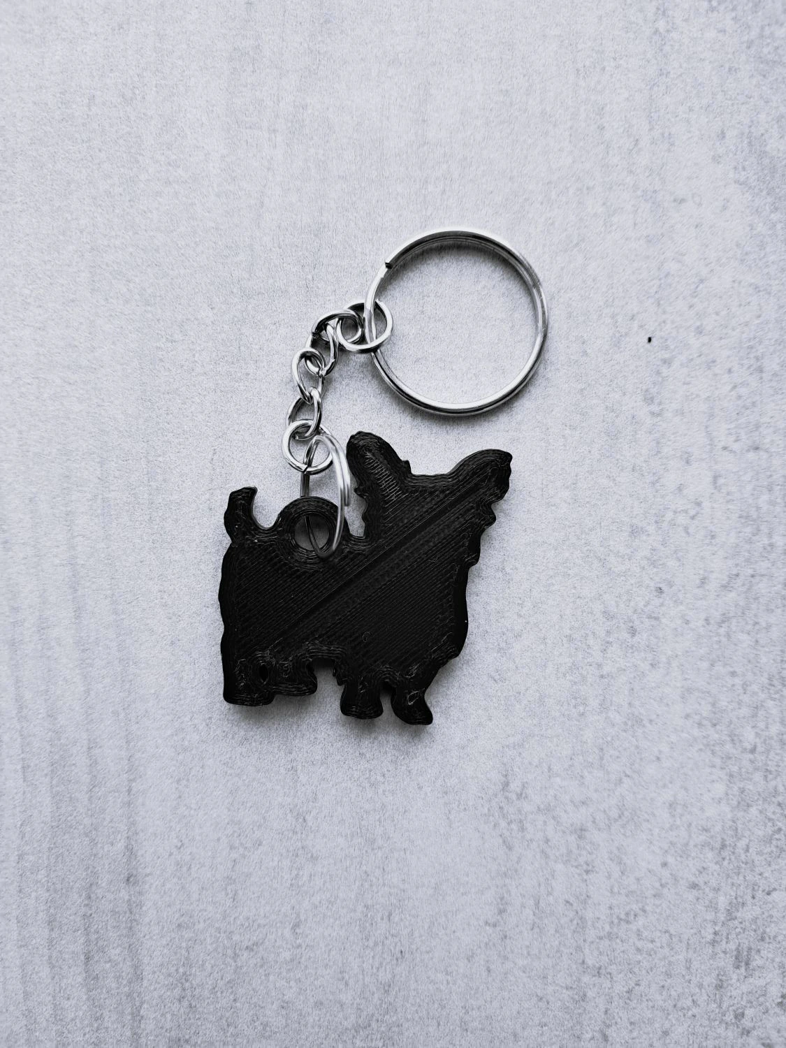 Yorkshire Terrier keychain 3D Print Model .c4d .max .obj .3ds .fbx .stl .blend 